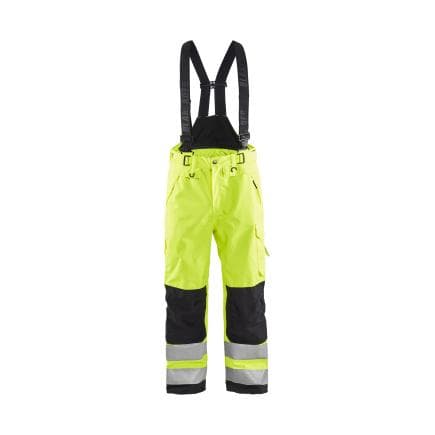 BLAKLADER 186719773399D96 - Pantalon à bretelles hardshell haute-visibilité Jaune/Noir