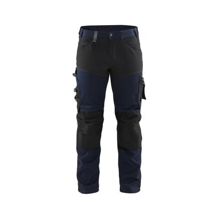 BLAKLADER 179918608699C50 - Pantalon artisan avec stretch Marine foncé/Noir