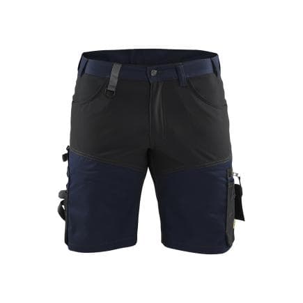 BLAKLADER 179818608699C46 - Short artisan avec stretch Marine foncé/Noir