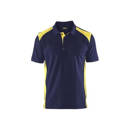 BLAKLADER 332410508933L - Polo piqué Marine/Jaune