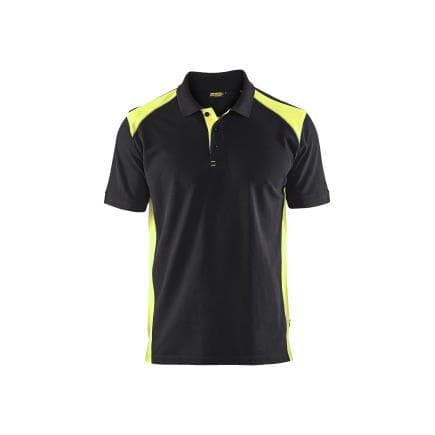 BLAKLADER 332410509933XL - Polo piqué Noir/Jaune