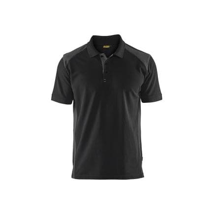 BLAKLADER 332410509998XXL - Polo piqué Noir/Gris foncé