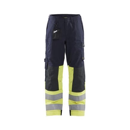 BLAKLADER 718115148933D25 - Pantalon multinormes femme Marine/Jaune