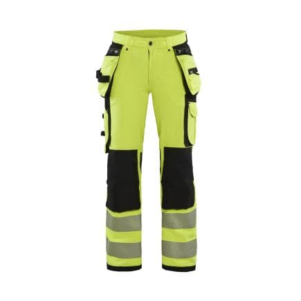BLAKLADER 719716423399C38 - Pantalon stretch 4D haute-visibilité femme Jaune/Noir