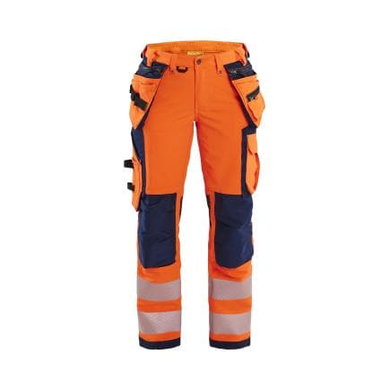 BLAKLADER 719716425389C38 - Pantalon stretch 4D haute-visibilité femme Orange/Marine