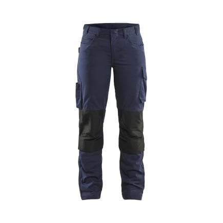 BLAKLADER 719513308699C38 - Pantalon Service avec stretch femme Marine foncé/Noir
