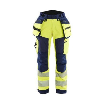BLAKLADER 711825133389C38 - Pantalon Softshell haute-visibilité femme Jaune/Marine