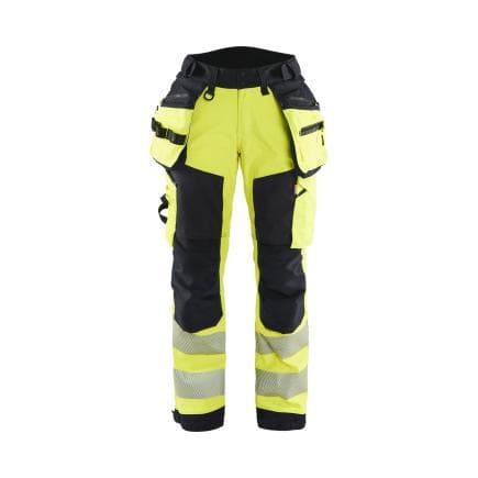 BLAKLADER 711825133399C40 - Pantalon Softshell haute-visibilité femme Jaune/Noir