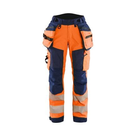 BLAKLADER 711825135389C38 - Pantalon Softshell haute-visibilité femme Orange/Marine