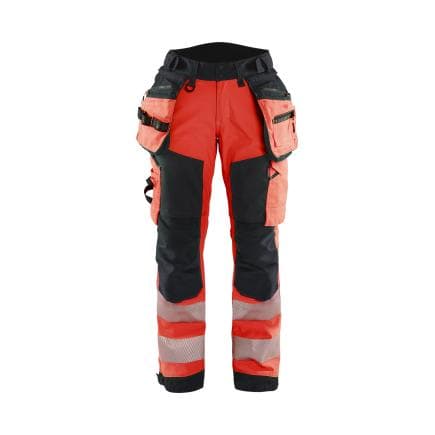BLAKLADER 711825135599C38 - Pantalon Softshell haute-visibilité femme Rouge/Noir