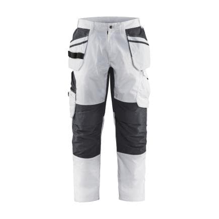 BLAKLADER 109613301098C52 - Pantalon peintre avec stretch Blanc/Gris foncé