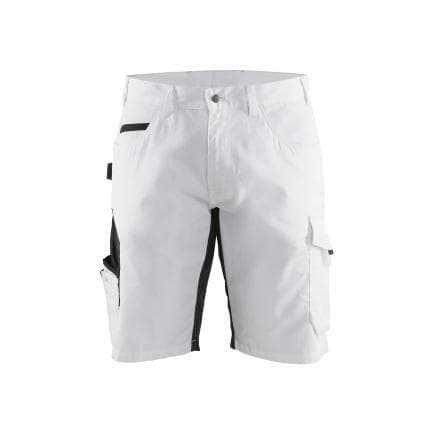 BLAKLADER 109413301098C50 - Short peintre avec stretch Blanc/Gris foncé