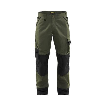 BLAKLADER 145418354699C52 - Pantalon Garden Vert armée/Noir
