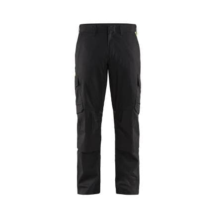 BLAKLADER 144818329933C52 - Pantalon Industry avec poches genouillères stretch 2D Noir/Jaune