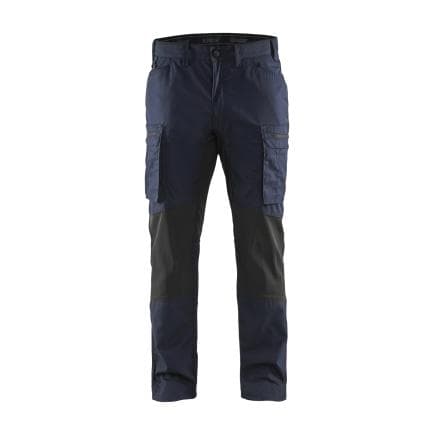 BLAKLADER 145918458699C54 - Pantalon Service stretch Marine foncé/Noir