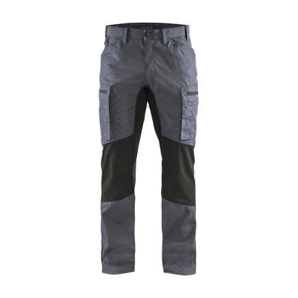 BLAKLADER 145918459499C54 - Pantalon Service stretch Gris clair/Noir