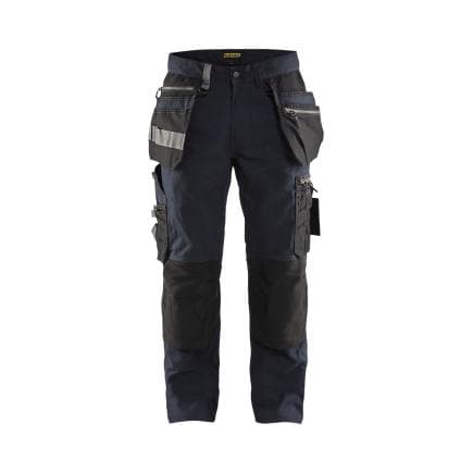 BLAKLADER 159013438699C52 - Pantalon artisan avec stretch Marine foncé/Noir