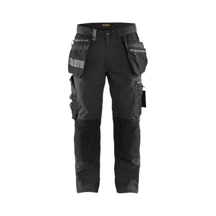 BLAKLADER 159013439899C50 - Pantalon artisan avec stretch Gris foncé/Noir