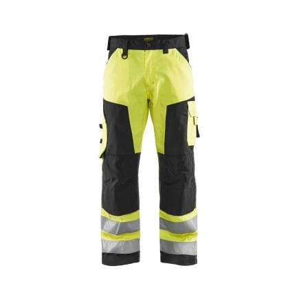 BLAKLADER 156618113399C54 - Pantalon artisan haute visibilité Jaune/Noir
