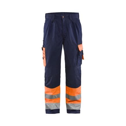 BLAKLADER 158418605389C48 - Pantalon artisan haute-visibilité Orange/Marine