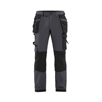 BLAKLADER 152216459699C48 - Pantalon artisan stretch 4D Gris moyen/Noir