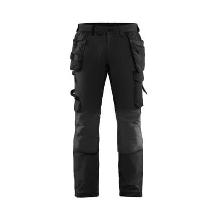 BLAKLADER 152216459998C50 - Pantalon artisan stretch 4D Noir/Gris foncé