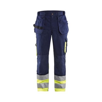 BLAKLADER 152918608933D84 - Pantalon haute-visibilité Marine/Jaune