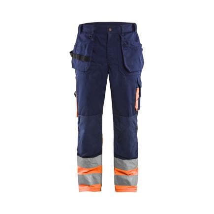 BLAKLADER 152918608953D88 - Pantalon haute-visibilité Marine/Orange