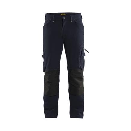 BLAKLADER 198916448699C50 - Pantalon X1900 artisan stretch 4D sans poches flottantes Marine foncé/Noir