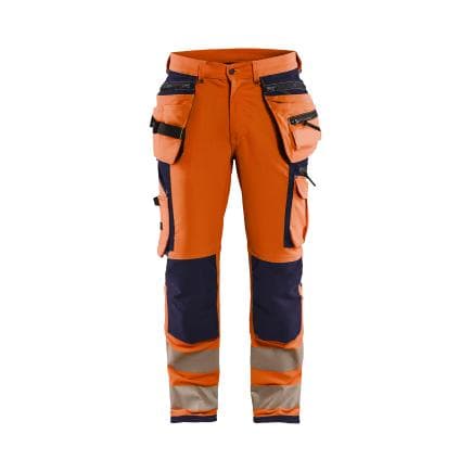 BLAKLADER 199716425389C52 - Pantalon haute-visibilité stretch 4D Orange/Marine