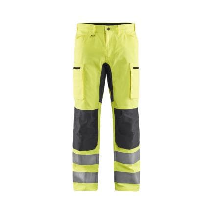 BLAKLADER 158518113396C50 - Pantalon haute-visibilité avec stretch Jaune/Gris moyen