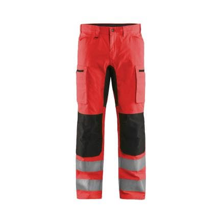 BLAKLADER 158518115599C54 - Pantalon haute-visibilité avec stretch Rouge/Noir