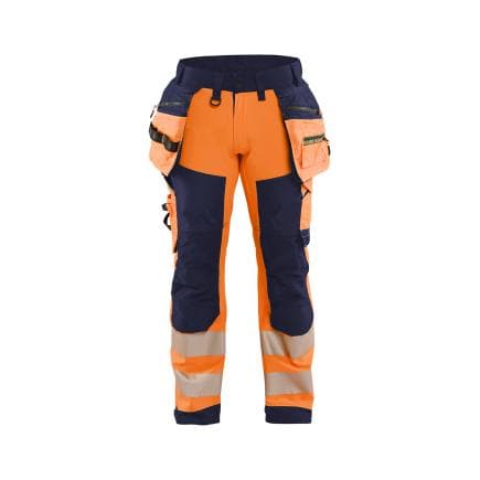 BLAKLADER 182025135389C52 - Pantalon Softshell haute-visibilité Orange/Marine
