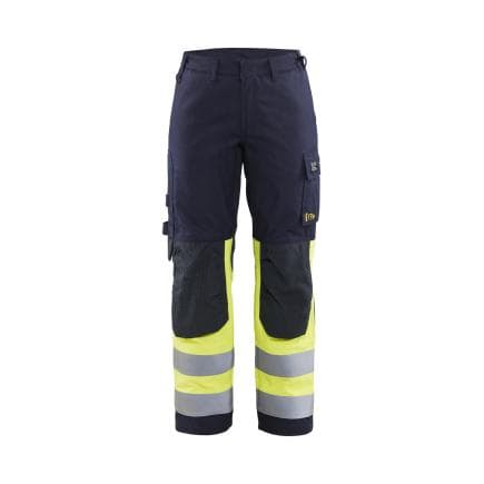 BLAKLADER 718815128933C40 - Pantalon multinormes inhérent femme Marine/Jaune