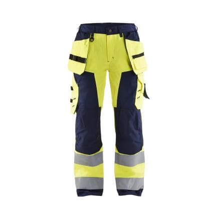 BLAKLADER 715618113389C34 - Pantalon haute-visibilité femme Jaune/Marine