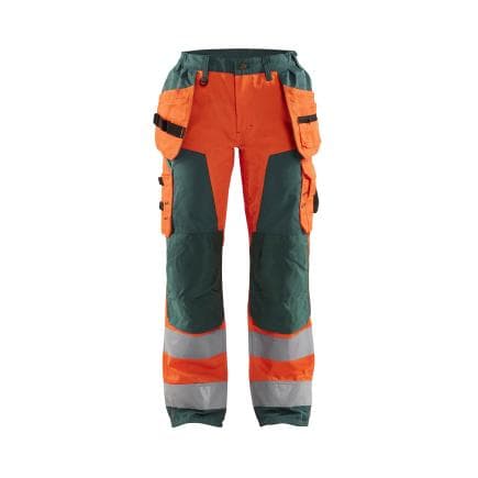 BLAKLADER 715618115349C48 - Pantalon haute-visibilité femme Orange/Vert