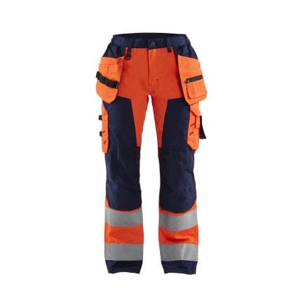 BLAKLADER 715618115389C42 - Pantalon haute-visibilité femme Orange/Marine