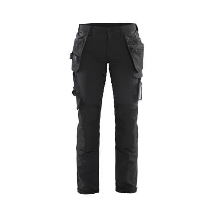 BLAKLADER 719216459998C36 - Pantalon artisan stretch 4D femme Noir/Gris foncé