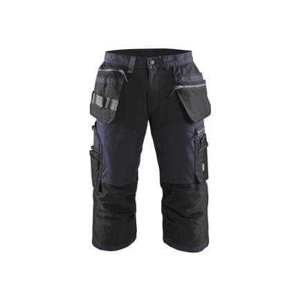 BLAKLADER 159713438699C52 - Pantacourt avec stretch Marine foncé/Noir
