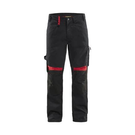 BLAKLADER 155618609956C52 - Pantalon artisan sans poches flottantes Noir/Rouge
