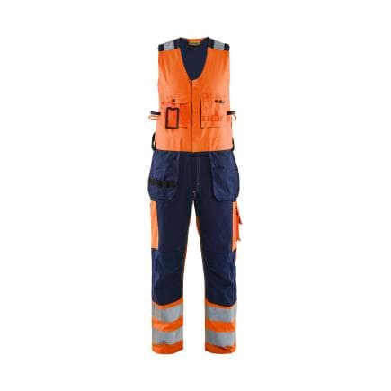 BLAKLADER 265318045389C52 - Combinaison sans manches haute-visibilité Orange/Marine