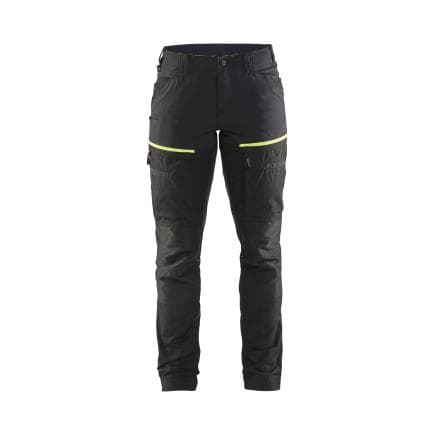 BLAKLADER 716618459933C38 - Pantalon Service stretch femme Noir/Jaune