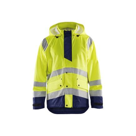 BLAKLADER 432320003389XL - Veste de pluie haute-visibilité niveau 1 Jaune/Marine