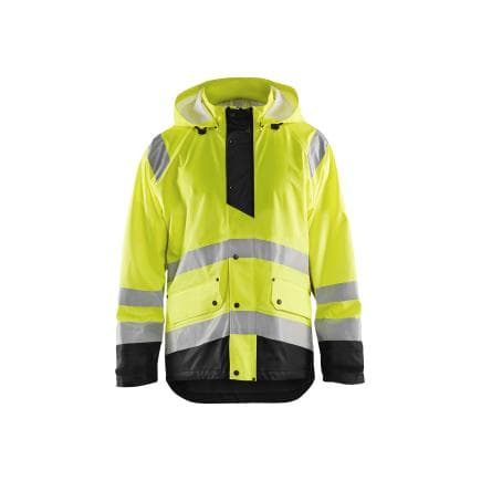 BLAKLADER 432320003399XXL - Veste de pluie haute-visibilité niveau 1 Jaune/Noir