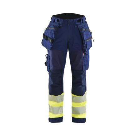 BLAKLADER 711425138933C38 - Pantalon Softshell haute-visibilité femme Marine/Jaune