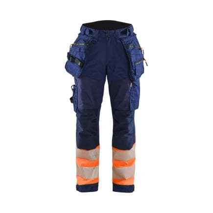 BLAKLADER 711425138953C38 - Pantalon Softshell haute-visibilité femme Marine/Orange