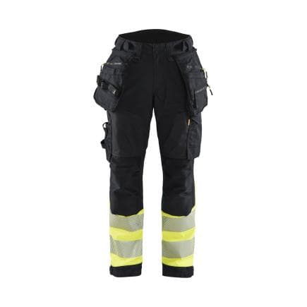 BLAKLADER 711425139933C38 - Pantalon Softshell haute-visibilité femme Noir/Jaune