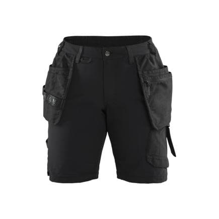 BLAKLADER 718316459998C38 - Short artisan stretch 4D femme Noir/Gris foncé