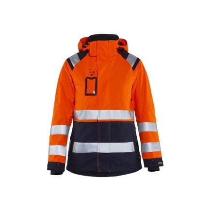 BLAKLADER 490419875389L - Veste hardshell haute-visibilité femme Orange/Marine