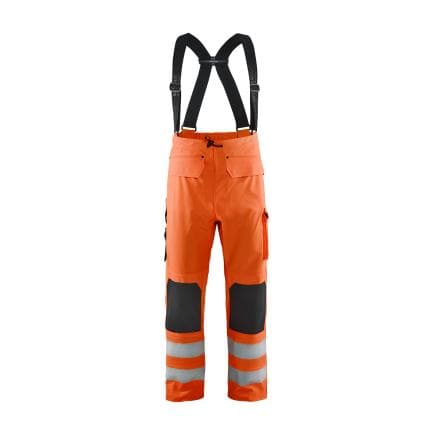 BLAKLADER 130220035300XL - Pantalon de pluie à bretelles haute-visibilité niveau 2 Orange